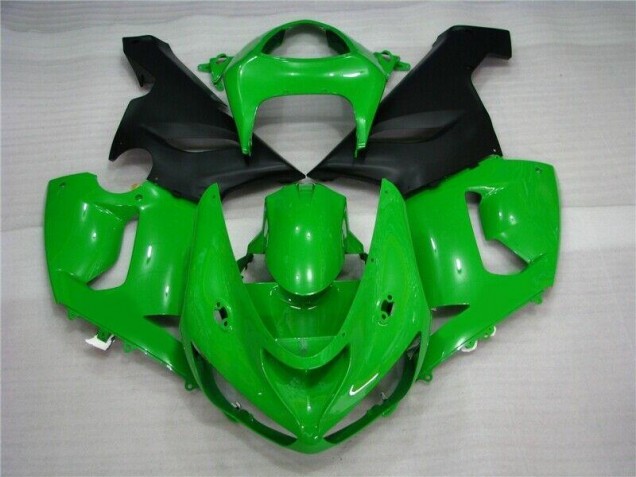 Green Matte Black 05-06 Kawasaki ZX6R Motorcycle Fairings Green Matte Black 05-06 Kawasaki ZX6R Motorcycle Fairings