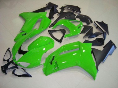 Green Matte Black 07-08 Kawasaki ZX6R Motorcycle Fairings