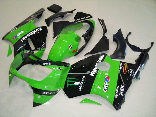 Green Monster 00-01 Kawasaki ZX12R Motorcycle Fairings Green Monster 00-01 Kawasaki ZX12R Motorcycle Fairings