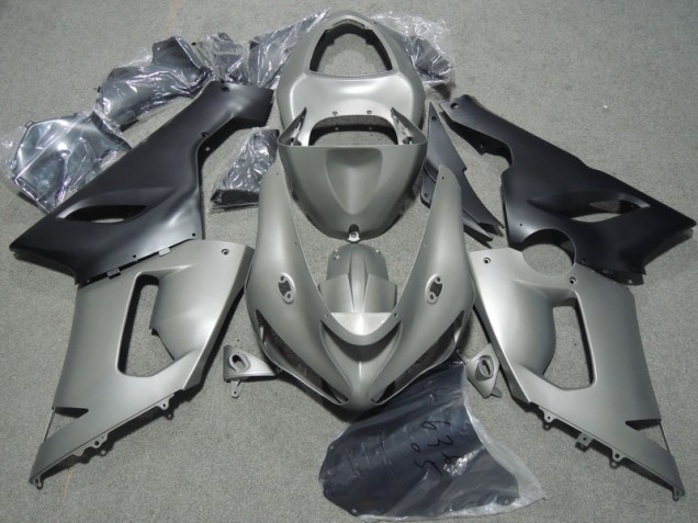 Grey Black 05-06 Kawasaki ZX6R Motorcycle Fairings Grey Black 05-06 Kawasaki ZX6R Motorcycle Fairings