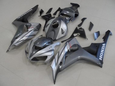 Grey Silver and Matte Black 06-07 Honda CBR1000RR Motorcycle Fairings