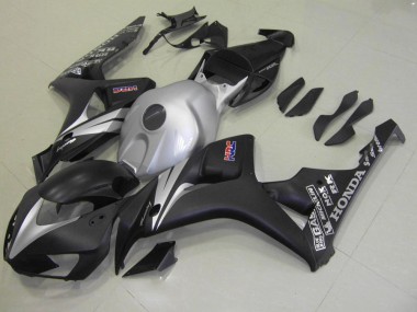 Matte Black Silver 06-07 Honda CBR1000RR Motorcycle Fairings