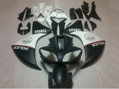 Matte Black White 12-14 Yamaha YZF R1 Motorcycle Fairings