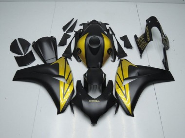 Matte Black and Gold 08-11 Honda CBR1000RR Motorcycle Fairings