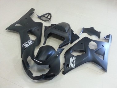 Matte Black with Silver GSXR 00-02 Suzuki GSXR 1000 Motorcycle Fairings