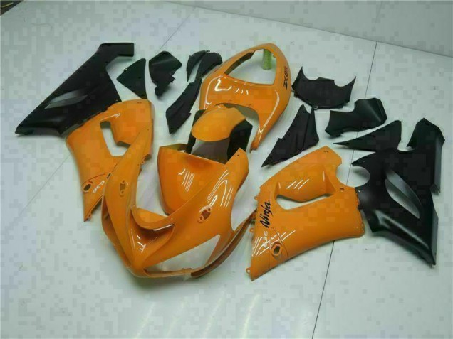 Orange 05-06 Kawasaki ZX6R Motorcycle Fairings Orange 05-06 Kawasaki ZX6R Motorcycle Fairings