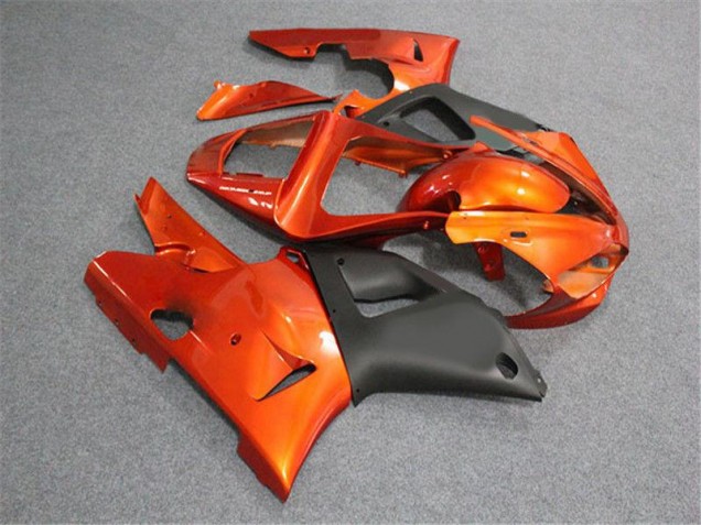 Orange Black 00-01 Yamaha YZF R1 Motorcycle Fairings Orange Black 00-01 Yamaha YZF R1 Motorcycle Fairings