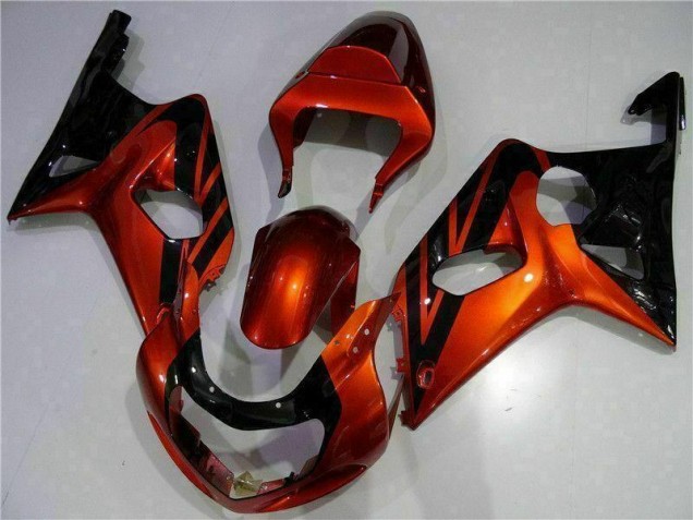 Orange Black 00-02 Suzuki GSXR 1000 Motorcycle Fairings Orange Black 00-02 Suzuki GSXR 1000 Motorcycle Fairings