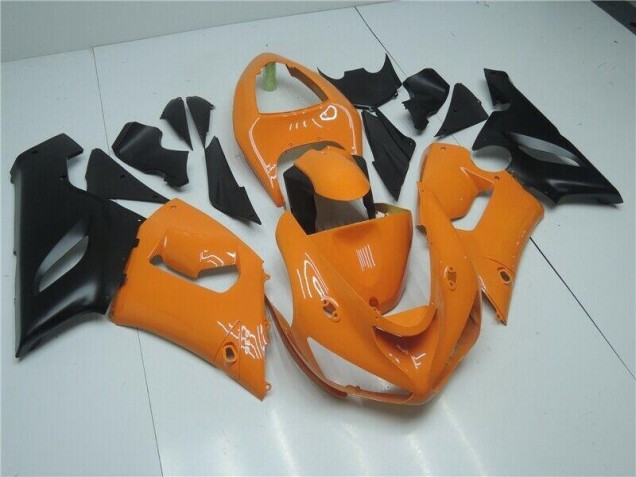 Orange Black 05-06 Kawasaki ZX6R Motorcycle Fairings Orange Black 05-06 Kawasaki ZX6R Motorcycle Fairings