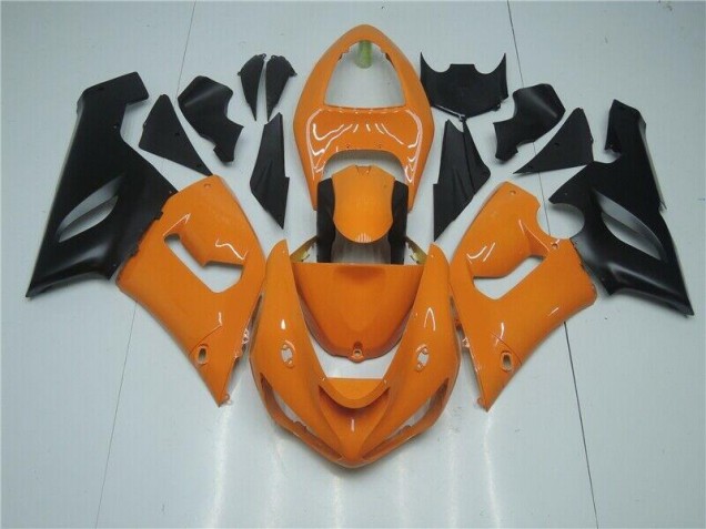 Orange Black 05-06 Kawasaki ZX6R Motorcycle Fairings Orange Black 05-06 Kawasaki ZX6R Motorcycle Fairings