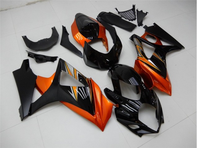 Orange Black 07-08 Suzuki GSXR 1000 Motorcycle Fairings Orange Black 07-08 Suzuki GSXR 1000 Motorcycle Fairings