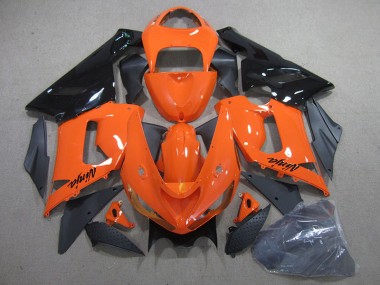 Orange Black Ninja 05-06 Kawasaki ZX6R Motorcycle Fairings