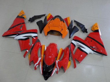 Orange Black and White 03-05 Kawasaki ZX10R Motorcycle Fairings