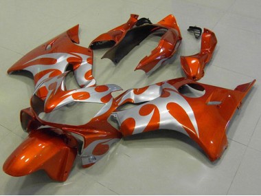 Orange Silver 04-07 Honda CBR600 F4i Motorcycle Fairings