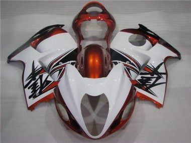 Orange White Black 96-07 Suzuki GSXR 1300 Hayabusa Motorcycle Fairings