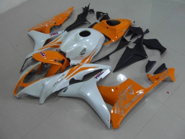 Pearl White Orange 07-08 Honda CBR600RR Motorcycle Fairings