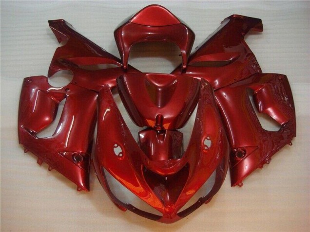Red 05-06 Kawasaki ZX6R Motorcycle Fairings Red 05-06 Kawasaki ZX6R Motorcycle Fairings