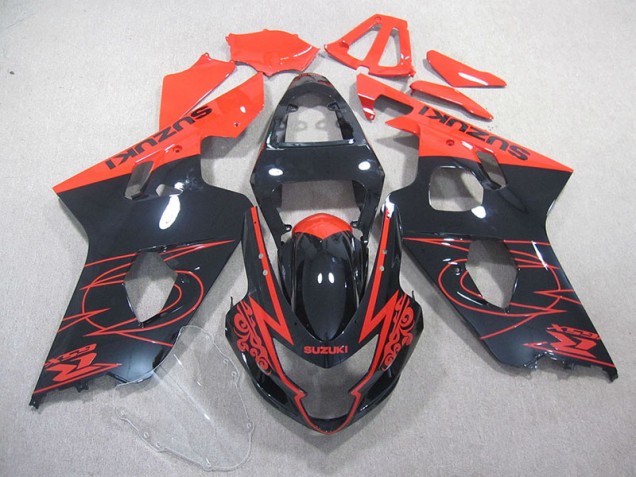 Red Black 04-05 Suzuki GSXR 750 Motorcycle Fairings