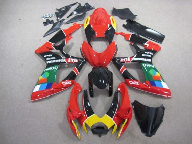 Red Black Green 06-07 Suzuki GSXR 750 Motorcycle Fairings