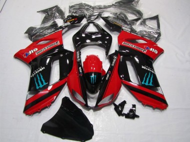 Red Black Monster 07-08 Kawasaki ZX6R Motorcycle Fairings