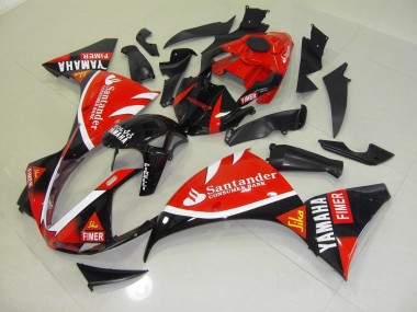Red Black Santander 12-14 Yamaha YZF R1 Motorcycle Fairings