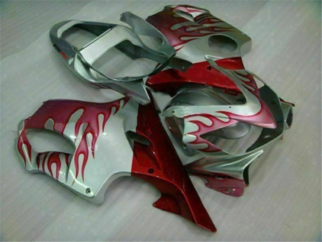 Red Flame Silver 01-03 Honda CBR600 F4i Motorcycle Fairings Red Flame Silver 01-03 Honda CBR600 F4i Motorcycle Fairings