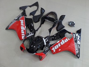 Red Jordan 01-03 Honda CBR600 F4i Motorcycle Fairings