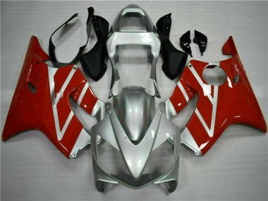 Red Silver 01-03 Honda CBR600 F4i Motorcycle Bodywork