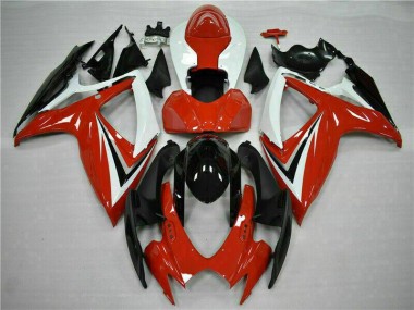 Red White 06-07 Suzuki GSXR 600/750 Motorcycle Fairing