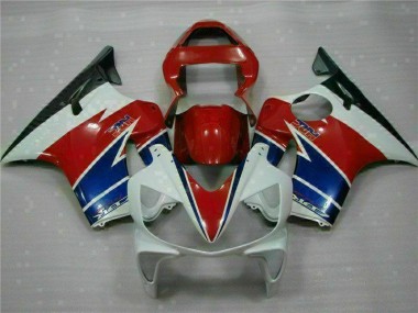 Red White Blue 01-03 Honda CBR600 F4i Motorcycle Fairings
