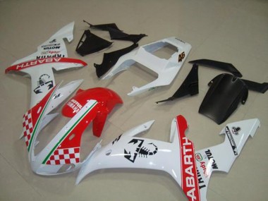 Red White Flag 02-03 Yamaha YZF R1 Motorcycle Fairings