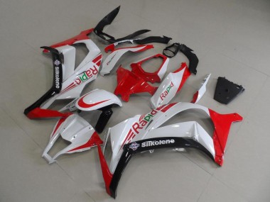 Red and White Rapid 11-15 Kawasaki ZX10R Motorcycle Fairings