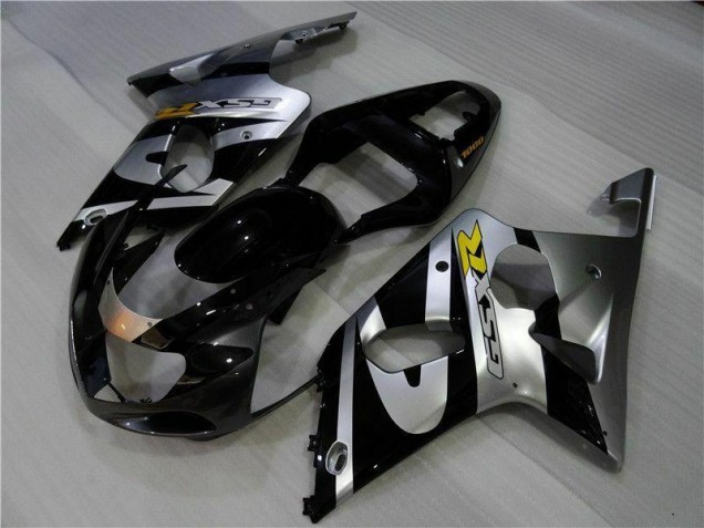 Silver Black 00-02 Suzuki GSXR 1000 Motorcycle Fairings Silver Black 00-02 Suzuki GSXR 1000 Motorcycle Fairings