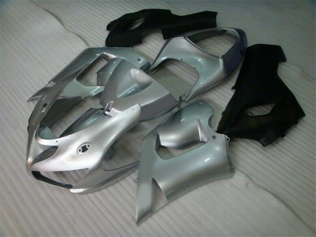 Silver Black 05-06 Kawasaki ZX6R Motorcycle Fairings Silver Black 05-06 Kawasaki ZX6R Motorcycle Fairings