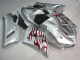 Silver Red Flames 05-06 Kawasaki ZX6R Motorcycle Fairings Silver Red Flames 05-06 Kawasaki ZX6R Motorcycle Fairings