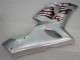 Silver Red Flames 05-06 Kawasaki ZX6R Motorcycle Fairings Silver Red Flames 05-06 Kawasaki ZX6R Motorcycle Fairings