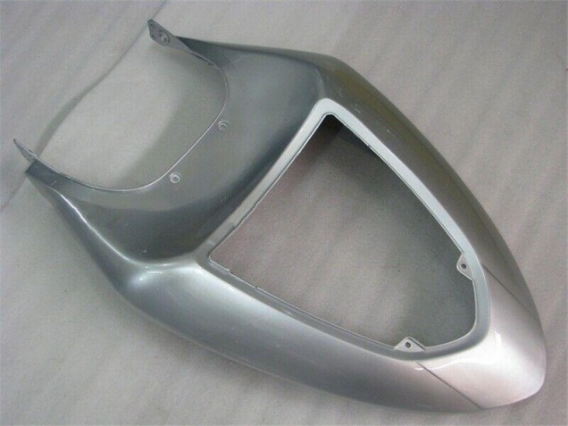 Silver Red Flames 05-06 Kawasaki ZX6R Motorcycle Fairings Silver Red Flames 05-06 Kawasaki ZX6R Motorcycle Fairings