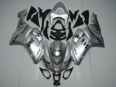 Silver West 07-08 Kawasaki ZX6R Motorcycle Fairings
