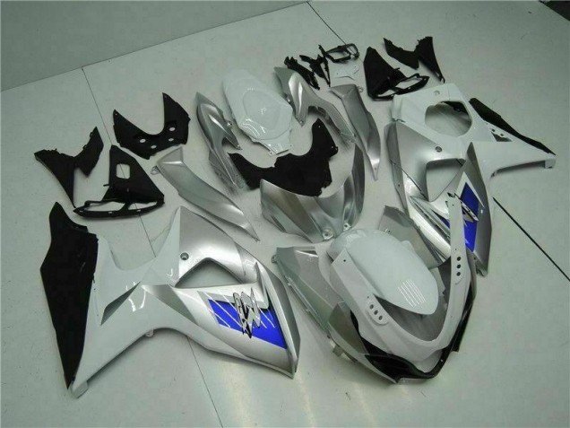 Silver White 09-16 Suzuki GSXR 1000 Motorcycle Fairings Silver White 09-16 Suzuki GSXR 1000 Motorcycle Fairings