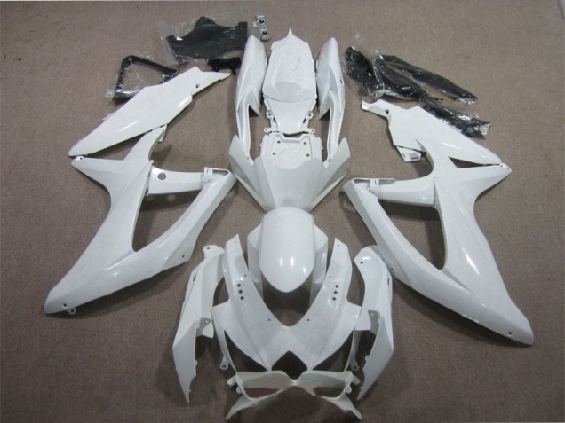 White 08-10 Suzuki GSXR 600 Motorcycle Fairings White 08-10 Suzuki GSXR 600 Motorcycle Fairings