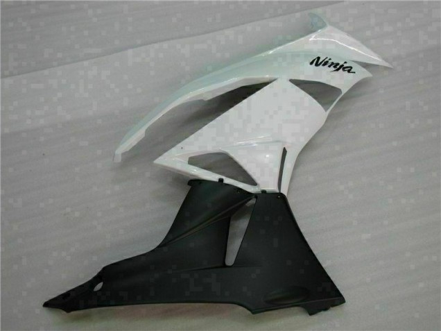 White Black 09-12 Kawasaki ZX6R Motorcycle Fairing White Black 09-12 Kawasaki ZX6R Motorcycle Fairing