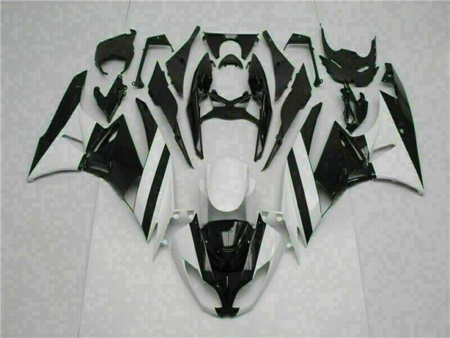 White Black 09-12 Kawasaki ZX6R Motorcycle Fairings White Black 09-12 Kawasaki ZX6R Motorcycle Fairings