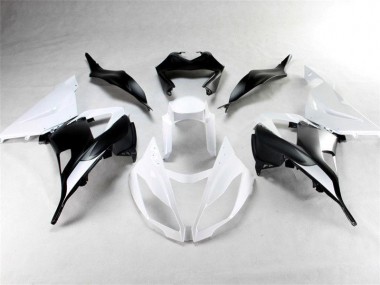 White Black 13-18 Kawasaki ZX6R Motorcycle Fairing