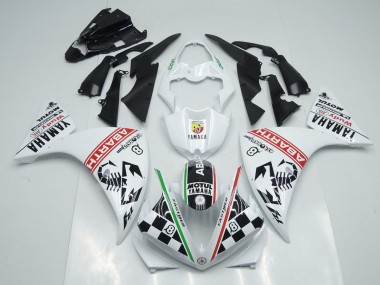 White Black Abrath 12-14 Yamaha YZF R1 Motorcycle Fairings