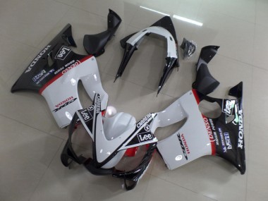 White Black Carrera Lee 01-03 Honda CBR600 F4i Motorcycle Fairings