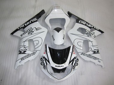 White Black Corona Extra 01-03 Suzuki GSXR 600 Motorcycle Fairings