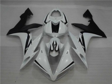 White Black Flame 04-06 Yamaha YZF R1 Motorcycle Fairings