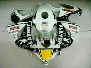 White Black Playboy 08-11 Honda CBR1000RR Motorcycle Fairing