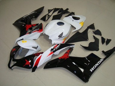 White Black Red 07-08 Honda CBR600RR Motorcycle Fairing