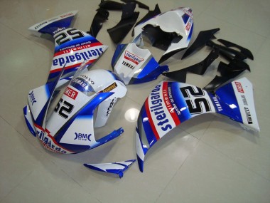 White Black Sterilgarda 12-14 Yamaha YZF R1 Motorcycle Fairings